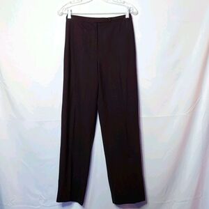 Tahari dark plum purple career pinstripe pants 6